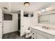 Basement bathroom features neutral finishes at 5155 E 108Th Pl, Thornton, CO 80233