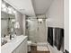 Contemporary bathroom with a glass-enclosed shower and a modern vanity at 280 E 11Th Ave, Broomfield, CO 80020