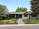 Charming home featuring a manicured lawn, white brick, blue door and lush greenery climbing on the walls at 280 E 11Th Ave, Broomfield, CO 80020