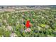 Aerial view showing home's location in a neighborhood at 6325 E Tufts Ave, Cherry Hills Village, CO 80111