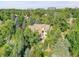 Aerial view of a neighborhood showcasing the property's location within a community of homes at 6325 E Tufts Ave, Cherry Hills Village, CO 80111