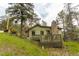 Charming home with a stone chimney and cozy front porch at 4850 Forest Hill Rd, Evergreen, CO 80439