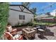 Outdoor patio with a fire pit and comfortable seating arrangement perfect for relaxation and outdoor entertainment at 1250 S Vine St, Denver, CO 80210