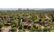 Scenic aerial view of a neighborhood with downtown city skyline at 2515 N Gaylord St, Denver, CO 80205