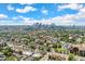 Panoramic aerial view of the city skyline highlighting the property's urban proximity at 3657 Pecos St, Denver, CO 80211