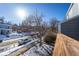 Neighborhood view from deck showing street with snow at 1111 Maxwell Ave # 233, Boulder, CO 80304