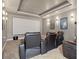 Enjoy movie nights in this home theater, featuring plush seating and a large screen at 1803 Avenida Del Sol, Castle Rock, CO 80104