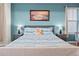 Bright bedroom with natural light, neutral colors, and comfortable furnishings at 965 Peach Leaf Ln, Elizabeth, CO 80107