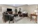 Cozy basement living room features plush seating, media center, and stylish decor at 49 Willowcroft Dr, Littleton, CO 80123