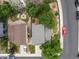 A high angle view shows a landscaped yard with trees surrounding a two-story home at 11313 Haswell Dr, Parker, CO 80134