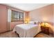 Cozy bedroom featuring a window with natural light and neutral decor at 11313 Haswell Dr, Parker, CO 80134