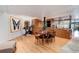 The combination of kitchen and dining area is great for entertaining guests at 3377 Blake St # 205, Denver, CO 80205