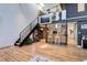 Bright living area with skylights and hardwood floors, modern design with open concept at 3377 Blake St # 205, Denver, CO 80205