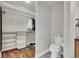 Well-organized walk-in closet with shelving, drawers, and hanging space, offering ample storage at 4822 Pathfinder Ct, Castle Rock, CO 80108
