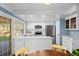 Light-filled kitchen features white cabinetry, modern appliances, and views of the backyard at 5081 S Emporia St, Greenwood Village, CO 80111