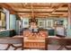 Well-lit dining area adjacent to the kitchen featuring hardwood floors and scenic views at 6619 Apache Pl, Larkspur, CO 80118