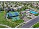 Community overview showing tennis and basketball courts, playground, and pool at 9535 S Shadow Hill Cir, Lone Tree, CO 80124