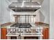 High-end stainless steel range and range hood in gourmet kitchen at 9535 S Shadow Hill Cir, Lone Tree, CO 80124