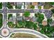 The aerial photo highlights the neighborhood layout with manicured lawns, tree coverage, and a roundabout at 312 Allen St, Golden, CO 80401