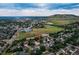 This aerial view shows how the home is positioned near community amenities, open spaces, and scenic views at 312 Allen St, Golden, CO 80401