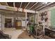 Spacious basement with drumset, musical equipment, and ample storage at 756 Kalamath St, Denver, CO 80204