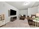 Inviting basement living room with large TV and play area at 6777 Mariposa St, Denver, CO 80221