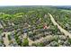 Aerial view of a neighborhood showcasing the well-maintained homes and lush greenery at 9821 Bucknell Ct, Highlands Ranch, CO 80129
