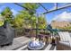 Charming back deck featuring a fire pit and stylish outdoor decor at 9821 Bucknell Ct, Highlands Ranch, CO 80129