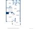 Detailed floor plan outlining the layout of the first floor including living room, kitchen, and porch at 6404 Silver Mesa Dr # E, Highlands Ranch, CO 80130