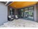 Inviting back patio with sliding glass doors and comfortable seating, perfect for relaxation and entertaining at 8565 E 50Th Dr, Denver, CO 80238