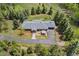 Well-kept home with a long driveway surrounded by mature trees and lush landscaping at 27436 Kennedy Gulch Rd, Conifer, CO 80433