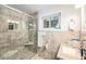 Bathroom with a walk-in shower and a modern vanity at 401 N Columbine St, Golden, CO 80403