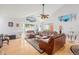 Bright living room with high ceilings and lots of windows at 401 N Columbine St, Golden, CO 80403