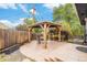 Covered patio with stamped concrete and outdoor seating at 401 N Columbine St, Golden, CO 80403