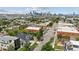 Panoramic aerial view featuring the cityscape skyline, residential area, and clear blue sky at 3908 Mariposa St, Denver, CO 80211