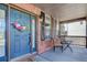 Inviting front porch with a decorated entrance, showing a cozy and welcoming atmosphere at 11680 Crow Hill Dr, Parker, CO 80134