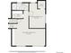 A detailed floor plan of the main level highlighting bedrooms, closets, Gathering room and bathroom at 55 S Flower St, Lakewood, CO 80226