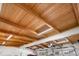 Spacious garage featuring a wooden ceiling and ample lighting at 5471 S Sherman St, Littleton, CO 80121