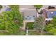 Aerial view of landscaped backyard at 8397 Chase Dr, Arvada, CO 80003