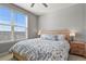 Bedroom with natural light, view, a ceiling fan and light-toned neutral walls at 9019 E Panorama Cir # D416, Englewood, CO 80112