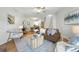 Open-concept living room showcases modern furniture, hardwood floors, and neutral paint at 1699 S Trenton St # 147, Denver, CO 80231