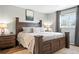 Primary bedroom featuring a wood bed frame, wood flooring, and natural light at 10842 W Evans Ave # 34, Lakewood, CO 80227