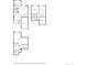 Detailed floor plan showcasing layout of all levels, including kitchen, bedrooms, and recreation room at 10842 W Evans Ave # 34, Lakewood, CO 80227