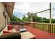 Comfortable deck with dining area, seating and string lights overhead at 1705 Lewis St, Lakewood, CO 80215