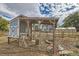 Backyard chicken coop featuring a secure enclosure at 18715 Wagon Trl, Mead, CO 80542