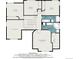 Second floor plan displaying the layout of bedrooms, bathrooms, hall, primary bedroom, and a walk-in closet at 18715 Wagon Trl, Mead, CO 80542