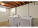 The laundry room features a utility sink, and white washer and dryer hookups for easy laundry days at 4546 S Logan St, Englewood, CO 80113