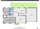 Detailed floorplan showcasing the layout of the home including the primary bedroom, kitchen, living room, and patio at 12286 W Tennessee Ave, Lakewood, CO 80228
