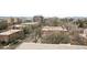 Excellent aerial view shows the surrounding city buildings and quiet neighborhood at 1029 E 8Th Ave # 901, Denver, CO 80218