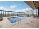 Indoor pool with city views, lounge chairs, and clear enclosure for year-round enjoyment at 1029 E 8Th Ave # 901, Denver, CO 80218